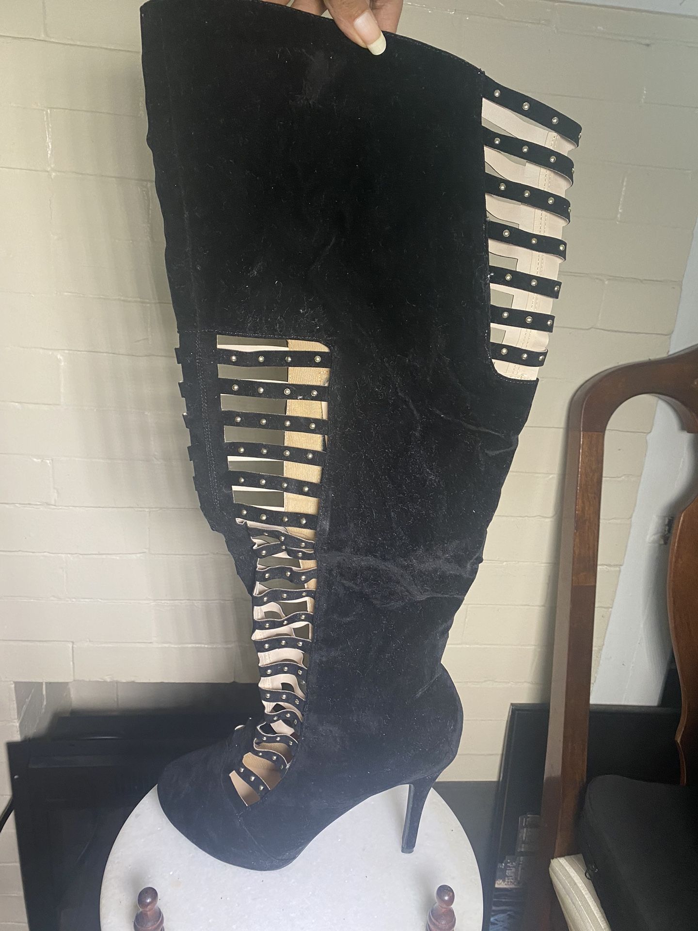 Tall Thigh High Boot Heels