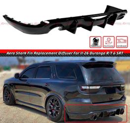 11-24 DODGE DURANGO V2 GLOSSY BLACK REAR BUMPER DIFFUSER