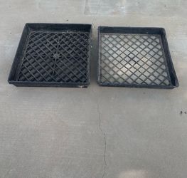 Square Stackable Plastic Organization, Storage Trays With Drainage At The Bottom For Gardening Projects, Garage Paint Plants