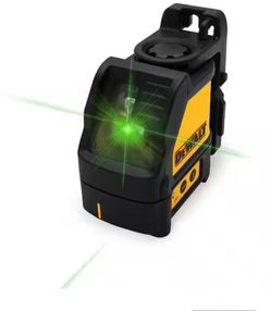 DEWALT 100 ft. Green Self-Leveling Cross Line Laser Level with (3) AA Batteries & Case