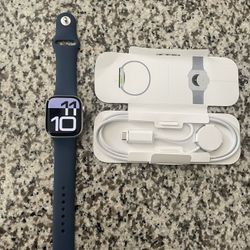 Apple Watch Series 10 GPS 42mm Silver With Blue Band Small/medium And Charger - Apple Warranty 