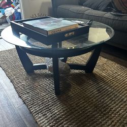 Round Glass Coffee Table 