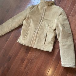 Winlit Suede Leather Faux Fur Woman’s Jacket Small
