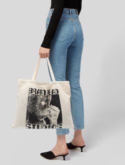 Brain Dead Super Rare  Fabrications Tote Bag Cream Canvas Bag