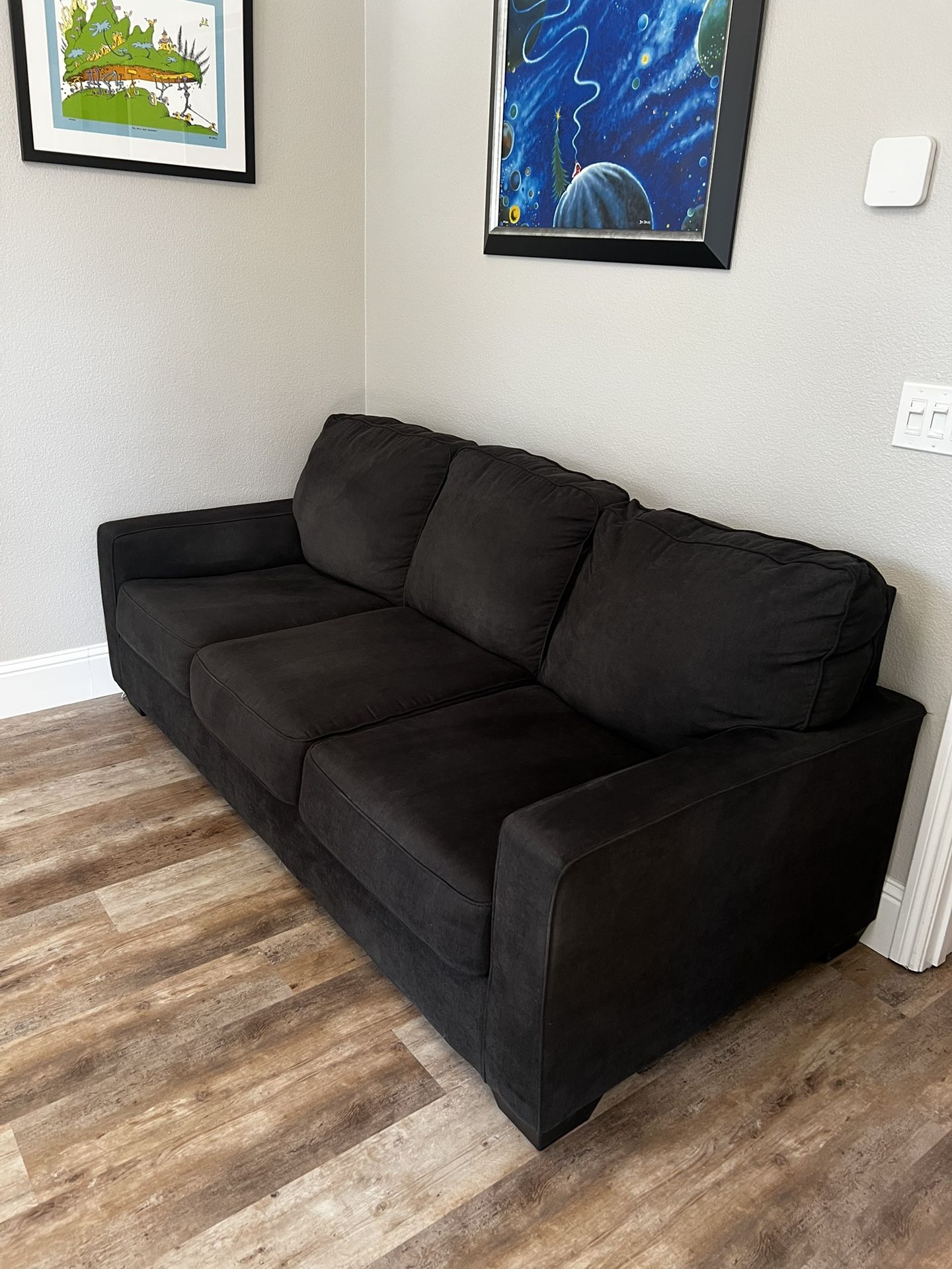 Grey Couch With Fold Out Bed