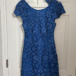 Blue Lace Dress- Small