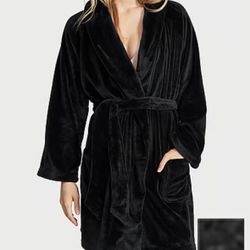 Victoria’s Secret Black Robe & Slippers