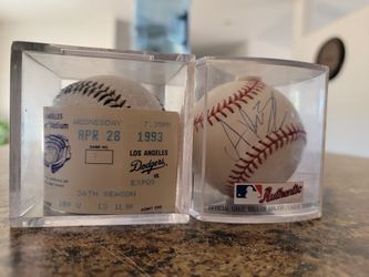 Andy Ruiz Jr Signed Baseball And 1993 Dodger Baseball 