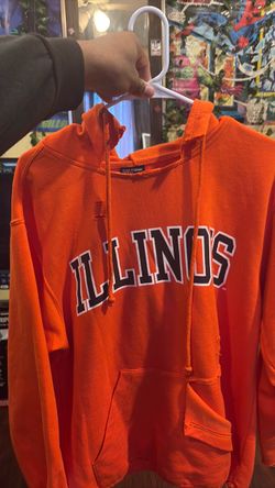 Medium - Illinois state hoodie distressed