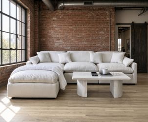 Eclipse 4-Piece Modular Feather Cloud Sectional — Performance Fabric