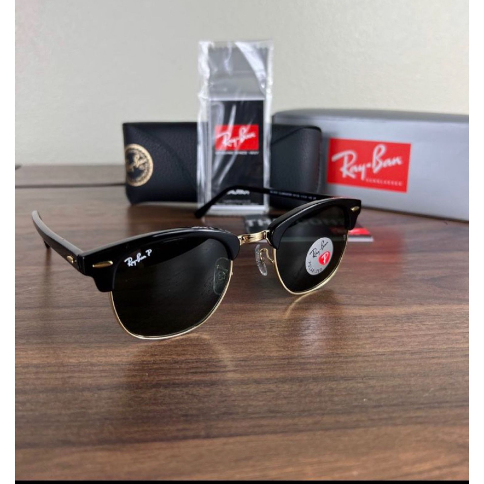 POLARIZED New Ray Ban Classic Clubmaster RB3016 Size 51 Original 