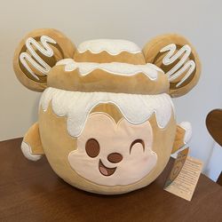Disney LARGE Cinnamon Swirl Bun Mickey Mouse Plushie | New With Tags