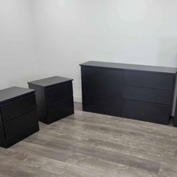Dresser And 2 Nightstands - Cómoda Y 2 Mesitas De Noche 