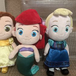 Belle, Ariel, Elsa, Anna