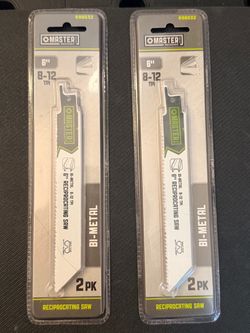 Master Mechanic, 2 Pack, 6" x 8/12 TPI, Bi-Meta,l Reciprocating Saw Blade