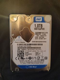 WD Blue 1TB 2.5" SATA Internal Laptop HDD WD10JPVX 5400RPM 8MB Cache