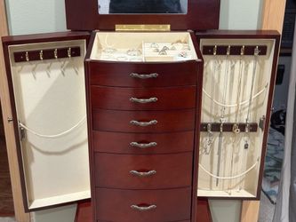 Jewelry stand armoire
