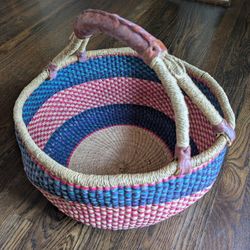 Handmade African Extra Large Market Basket