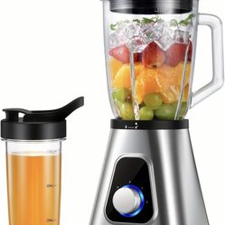 1200W Smoothie Blender, 52 Oz Countertop Blender for Shakes & 22 Oz Juicer Cup, 3 Adjustable Speed for Frozen Fruit Drinks, Smoothies, Sauces, Large C