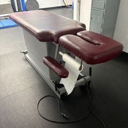 Electric Therapy / Chiropractic Treatment Table – Burgundy & Gray