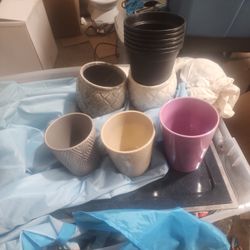 Different Size Planters 6 Plastic Planters 