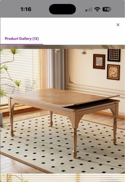 New in box 72 Inch Game & Poker Table, Removable Tabletop Converts To Multi-game tables, Seats 6-8 Players, Solid Wood, Ideal For D&D, Poker Nights An