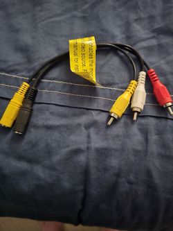 3-RCA Female AV Component Adapter Cable