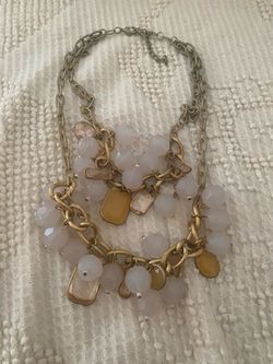 Gold-Tone Beaded Statement Necklace
