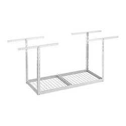 OVERHEAD WHITE GEARLOFT STORAGE RACK 2 X 4