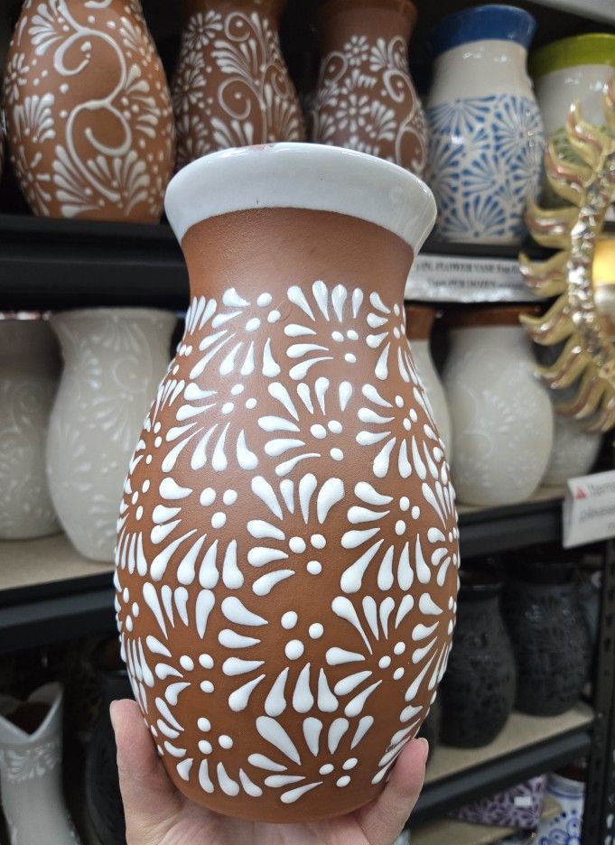 💥 Talavera Flower Vase 💐 🤍🤎