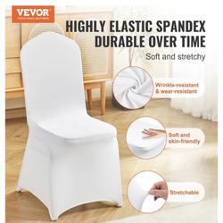100 Pieces white Stretch Chair Covers