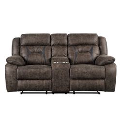 Double Reclining Love Seat with Center Console