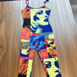 Fashion Nova Colorful Print Jumpsuit (S) 