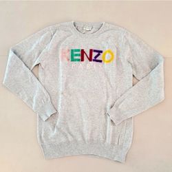 Kenzo Kids Grey Logo Crewneck Sweatshirt