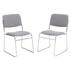 National Public Seating
(Brand Rating: 4.5/5)
8600-Series Classic Grey Fabric Padded Signature Stack Chair (2 Pack)