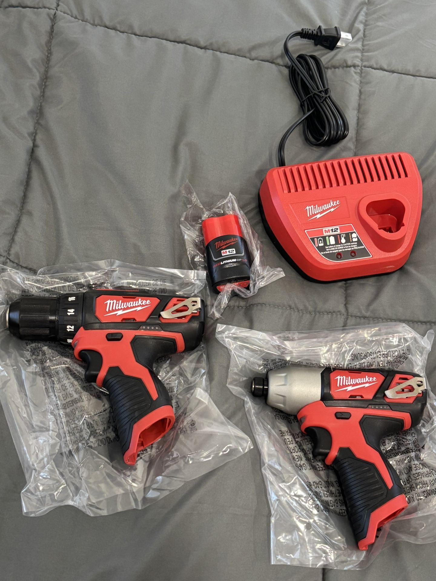 M12 Drill And Impact Battery And Charger Included