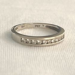 Diamond Band Withe  Gold Ring 