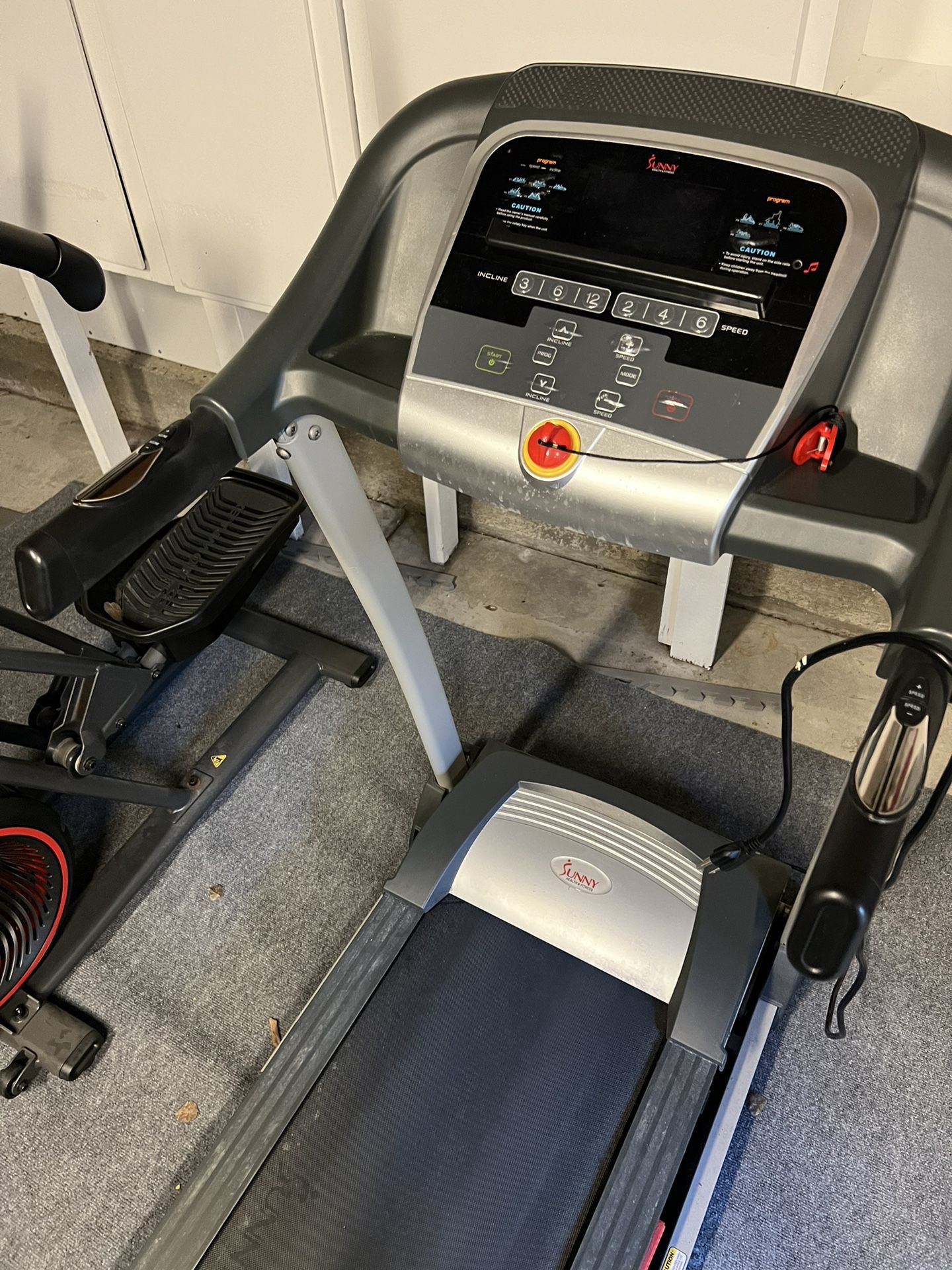 Sunny Health & Fitness Portable Treadmill with Auto Incline
