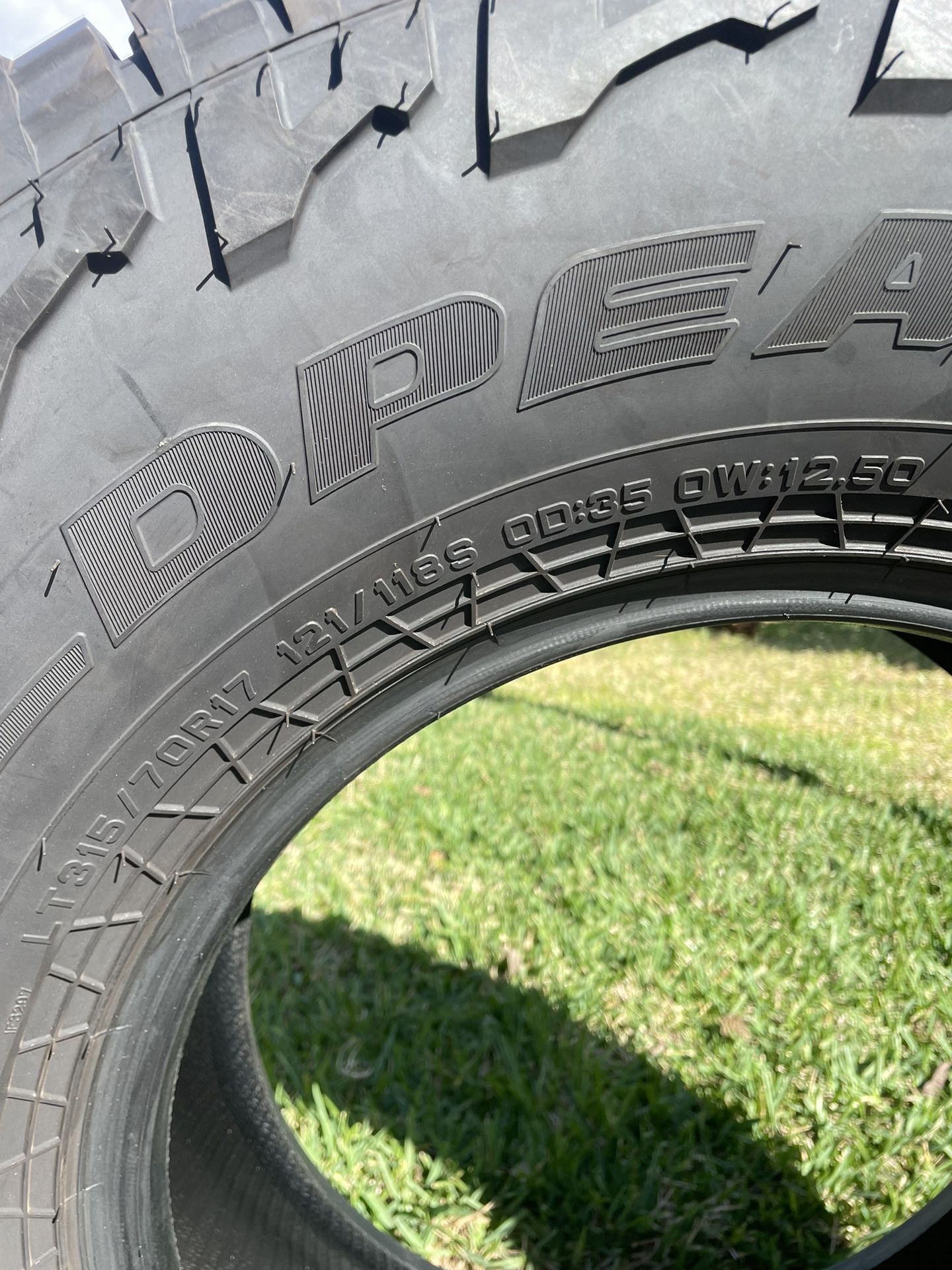 New 35” Falken Wildpeak AT3W Tires (4)