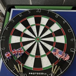 Protocol Dartboard + Flag Themed Darts