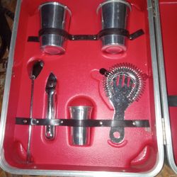 Vintage 1960's Platt Travel Cocktail Kit