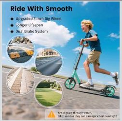 Commugo Kick Scooter Agua Color ( Brand New, In Box ) For $40