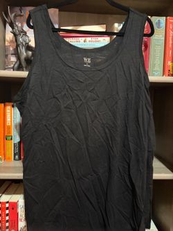 WE by Living in Yellow Black Sleeveless Top, Size 3X