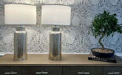 Set of 2 Safavieh 29" Mercury Glass Lamps ** Excellent Condition **