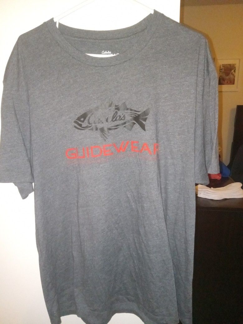 Mens Cabela's Guidewear Performance Fishing Apparel Tshirt Size XL 