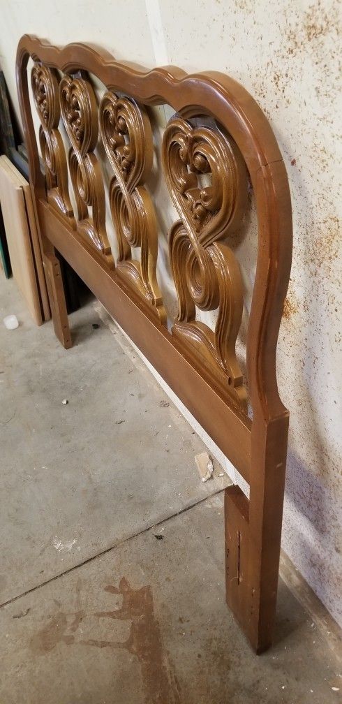 Vintage mid century Bed headboard Queen Size