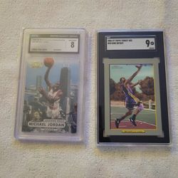 Michael Jordan & Kobe Bryant 2 Graded Slabs Lot 