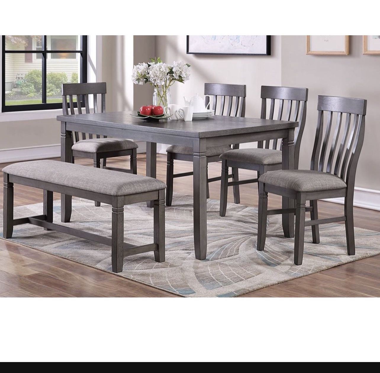 Dining Table Set 6pc Gray Brand New In Box,All Products : American Fashion Style Bags On Sale