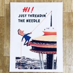 Seattle Space Needle Poster Reproduction - 12” X 16” - New 