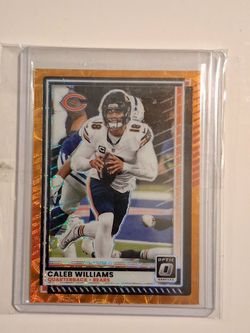 2025 Donruss Optic Caleb Williams #8 Orange Scope Prizm /79 Chicago Bears SSP
